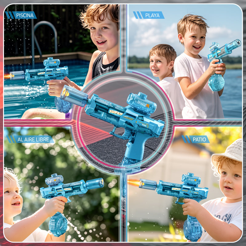 Pistola Eléctrica de Agua con Luces LED